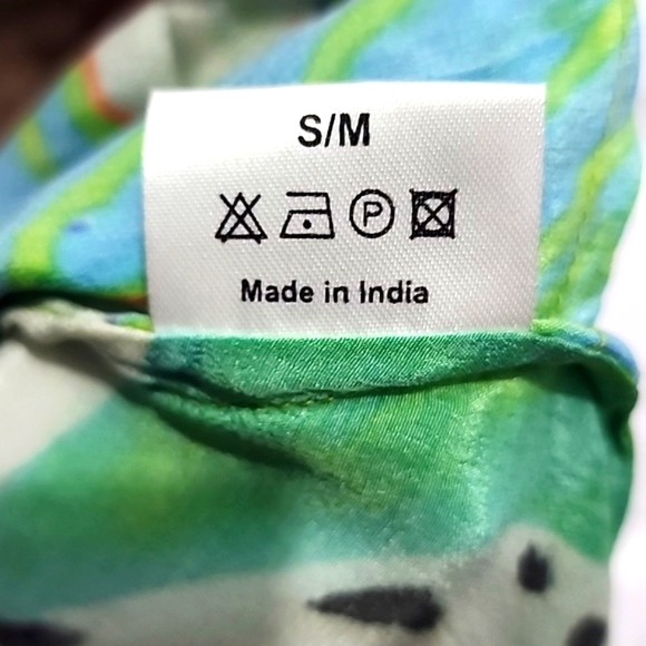 Shahida Parides 100% viscose crepe silk boho colorful dress size S/M - Picture 7 of 12